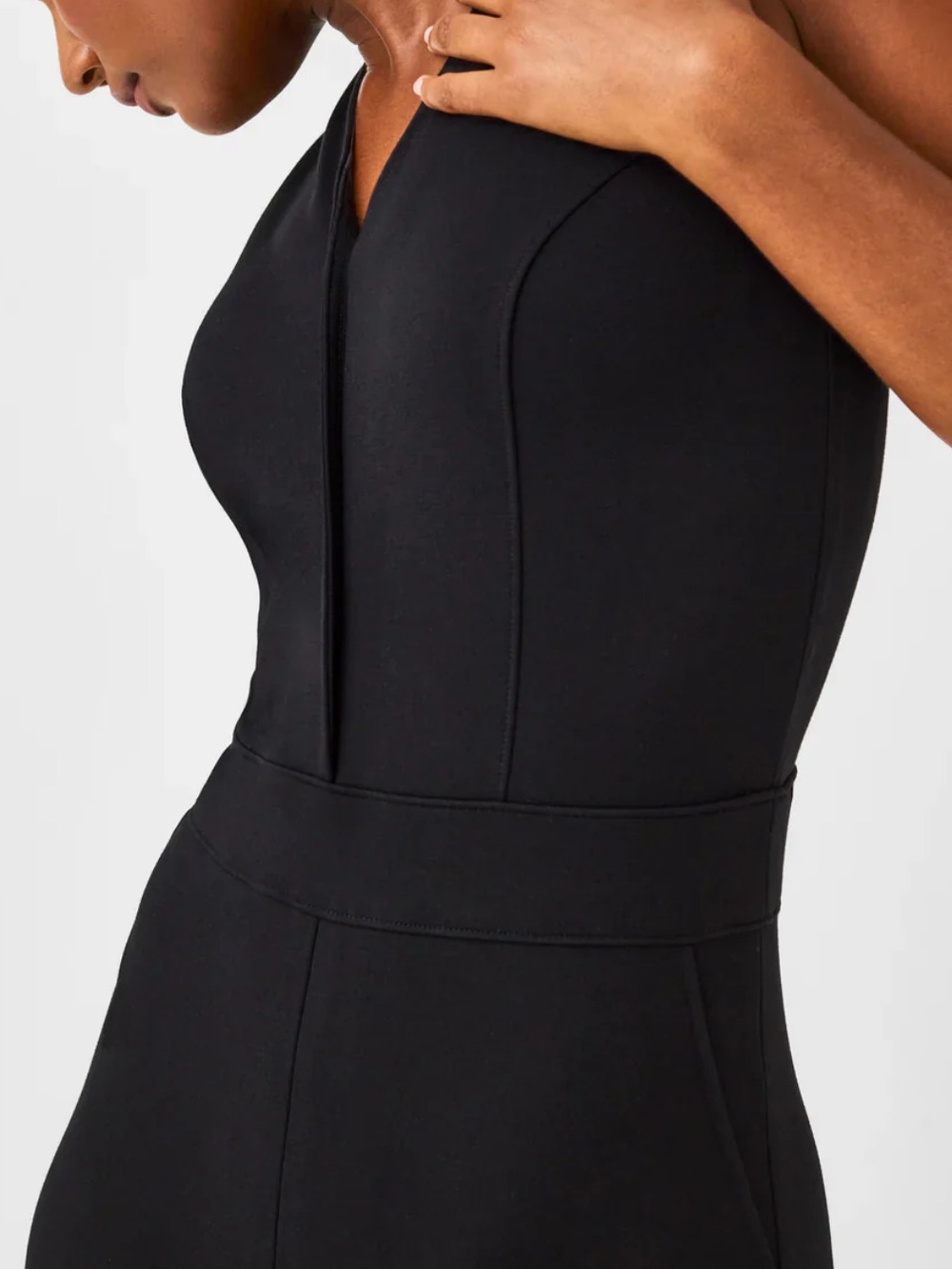 NEW spanx perfect sleeveless black jumpsuit size small tall - Picture 2 of 12